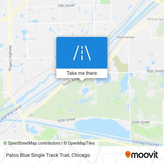Palos Blue Single Track Trail map