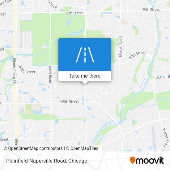 Plainfield-Naperville Road map