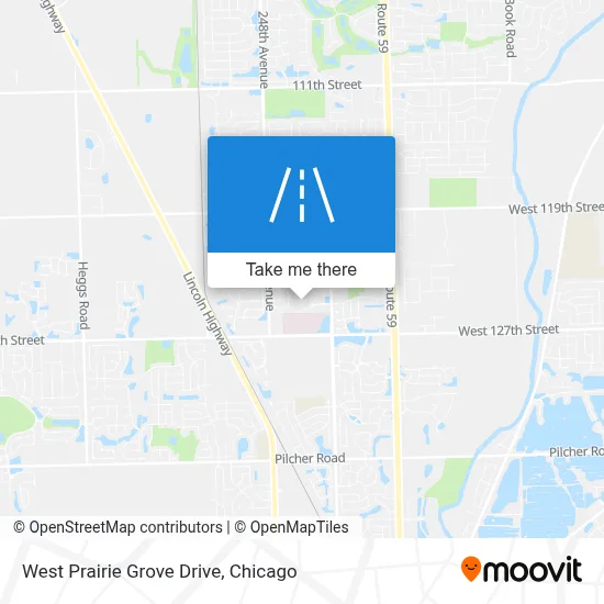 West Prairie Grove Drive map