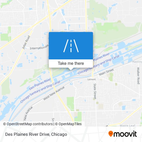 Des Plaines River Drive map