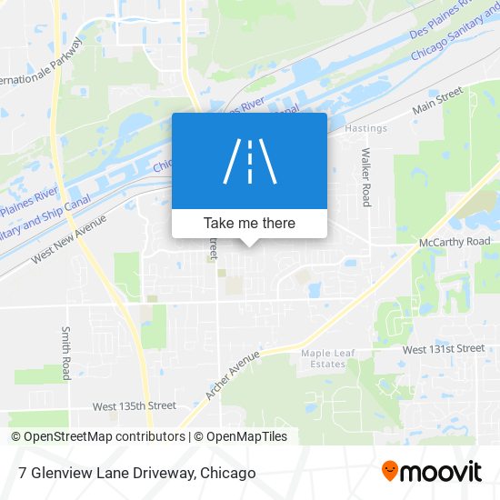 7 Glenview Lane Driveway map