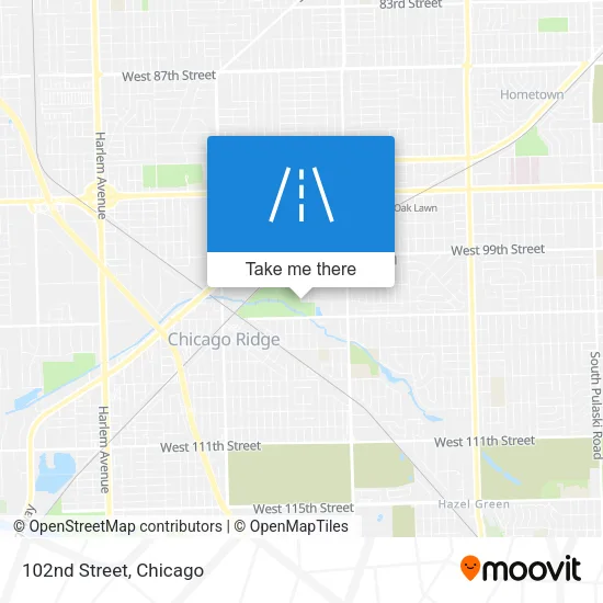 102nd Street map