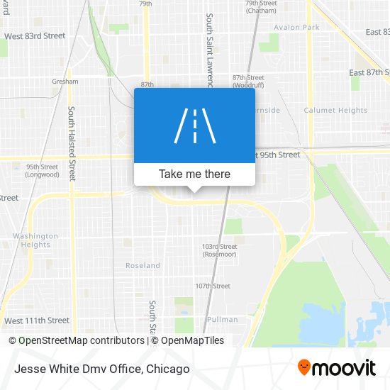 Jesse White Dmv Office map