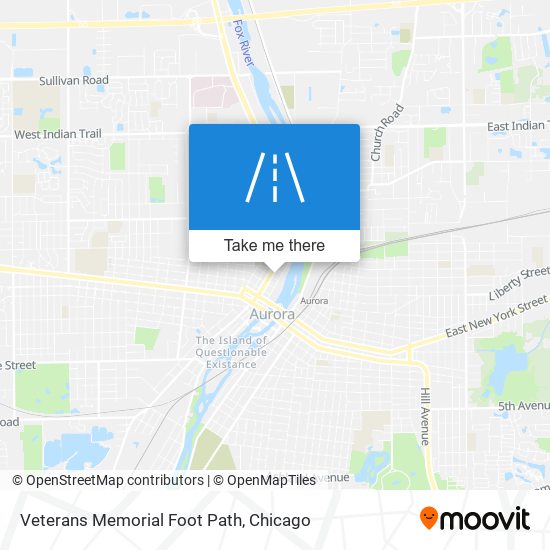 Veterans Memorial Foot Path map