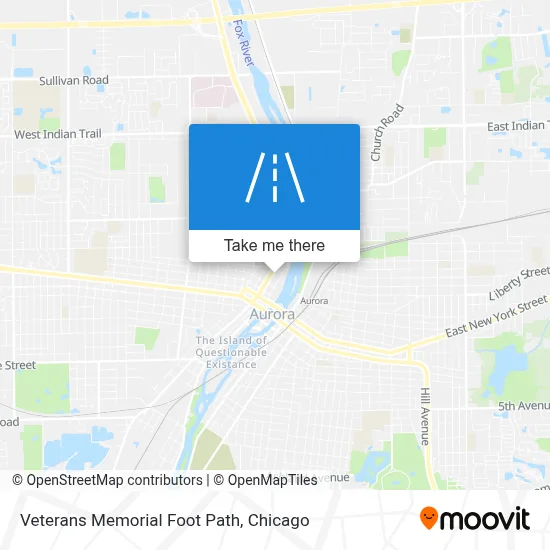 Veterans Memorial Foot Path map