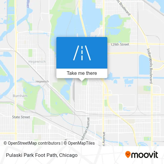 Pulaski Park Foot Path map