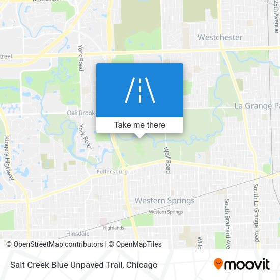 Salt Creek Blue Unpaved Trail map