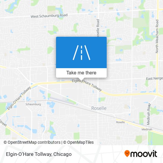 Mapa de Elgin-O'Hare Tollway