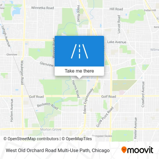 West Old Orchard Road Multi-Use Path map