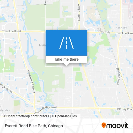 Everett Road Bike Path map