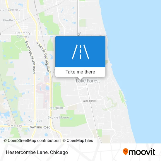 Hestercombe Lane map