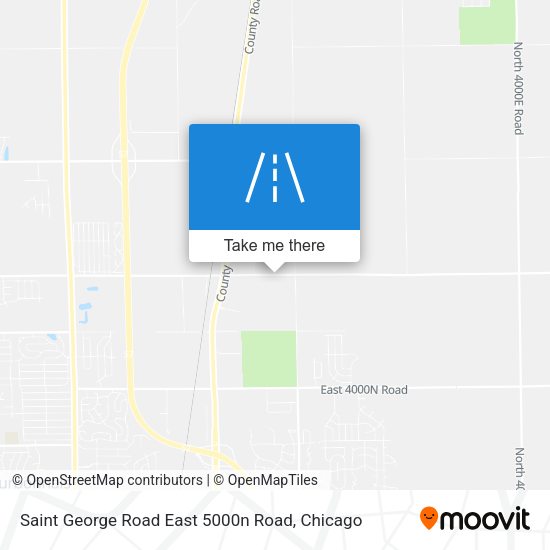 Saint George Road East 5000n Road map