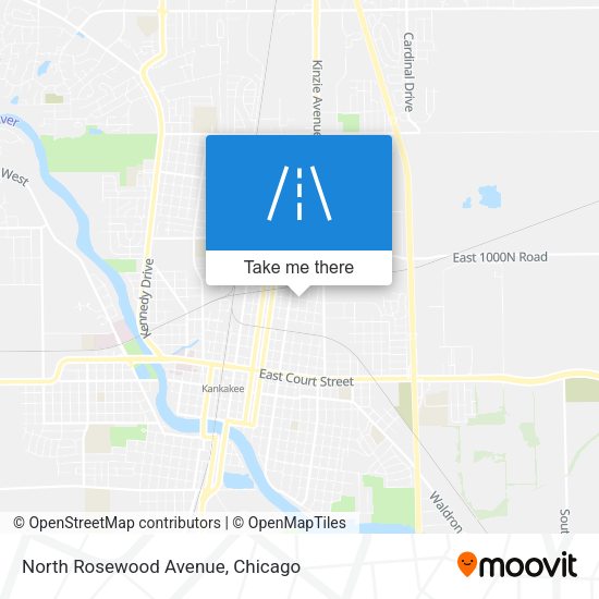 North Rosewood Avenue map
