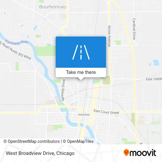 West Broadview Drive map