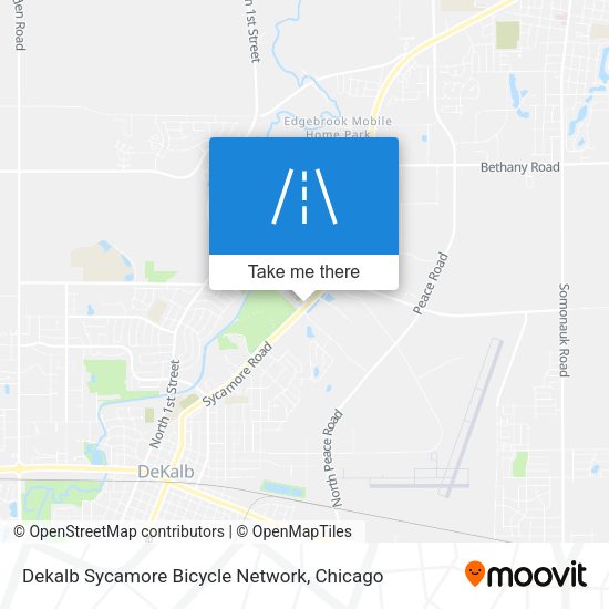 Dekalb Sycamore Bicycle Network map
