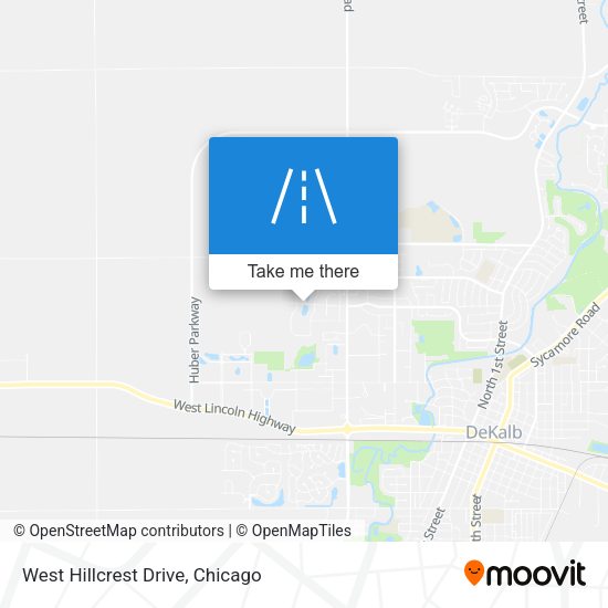 Mapa de West Hillcrest Drive