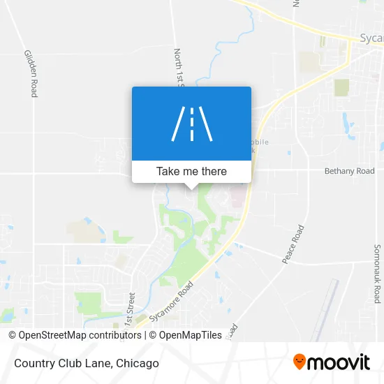Country Club Lane map