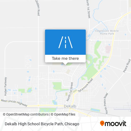 Dekalb High School Bicycle Path map