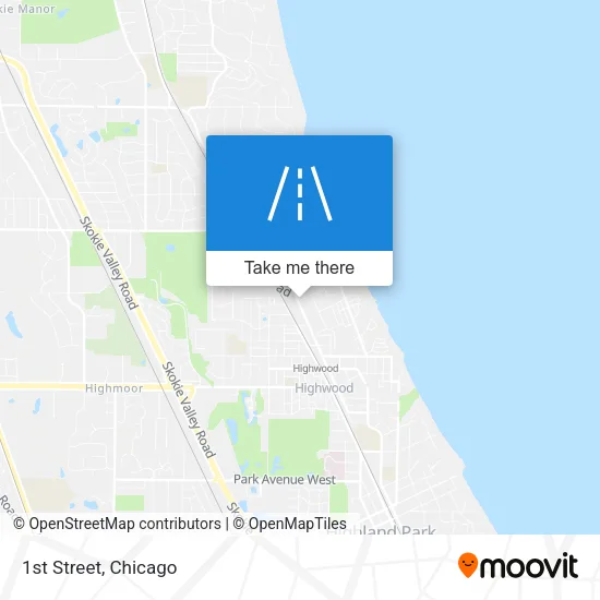 1st Street map