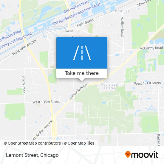 Lemont Street map