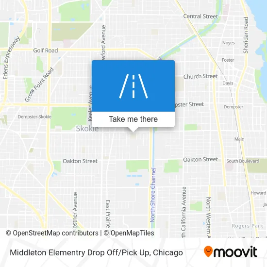 Middleton Elementry Drop Off / Pick Up map