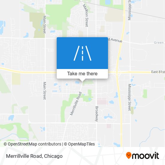 Merrillville Road map