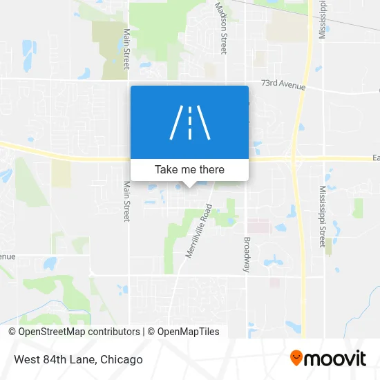 West 84th Lane map