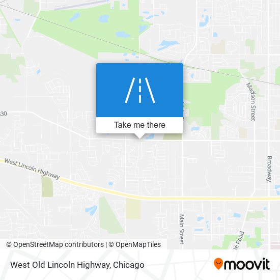 West Old Lincoln Highway map