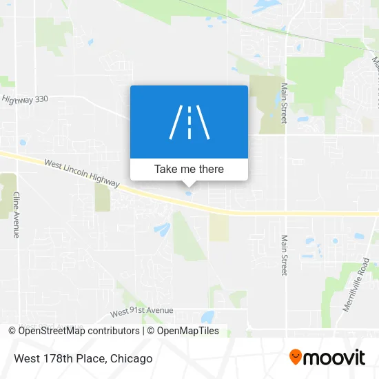 West 178th Place map