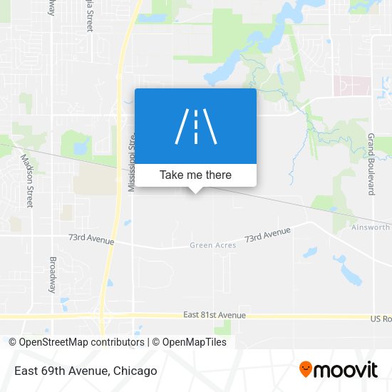 Mapa de East 69th Avenue