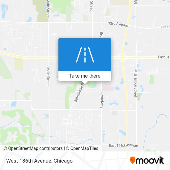 West 186th Avenue map