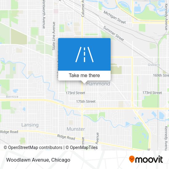 Mapa de Woodlawn Avenue