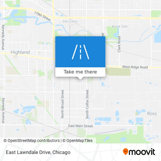 Mapa de East Lawndale Drive