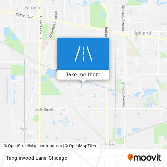 Tanglewood Lane map