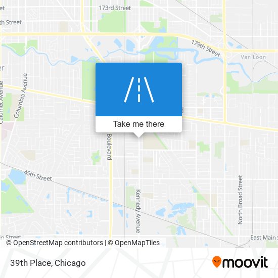 39th Place map