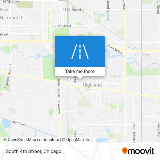 Mapa de South 4th Street