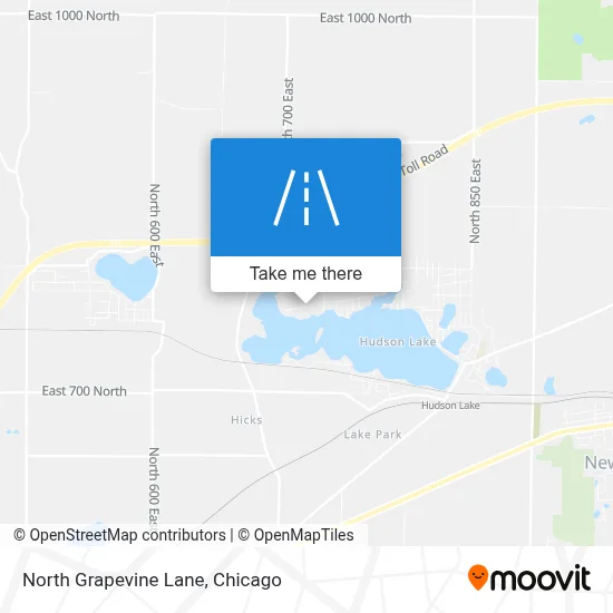 North Grapevine Lane map