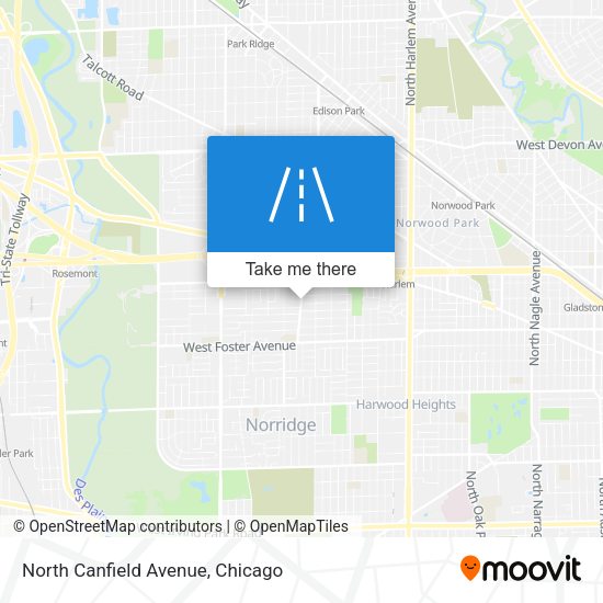 North Canfield Avenue map