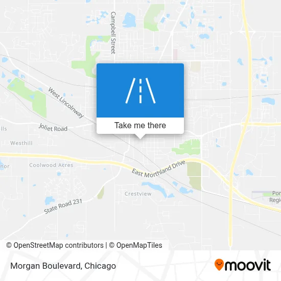 Morgan Boulevard map