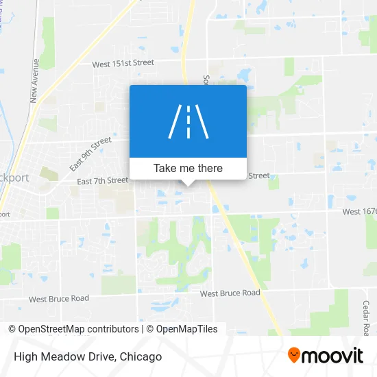 High Meadow Drive map