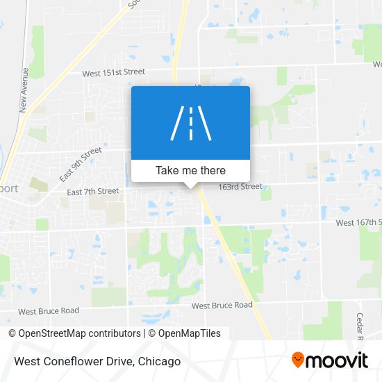 West Coneflower Drive map