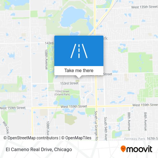 El Cameno Real Drive map