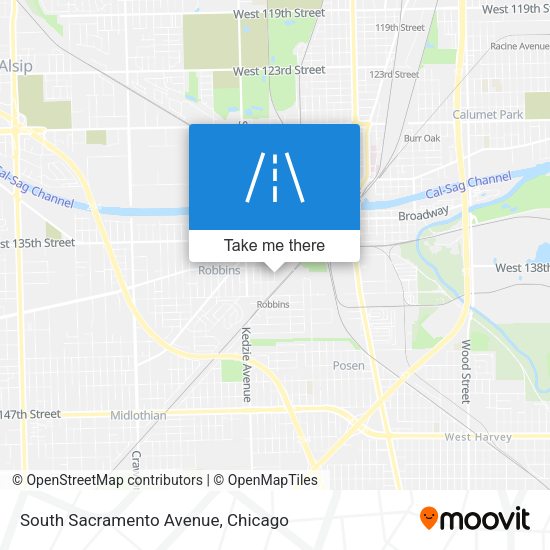 South Sacramento Avenue map