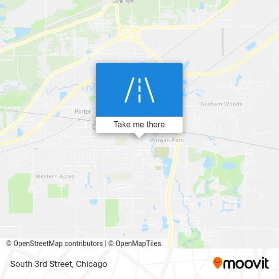 South 3rd Street map