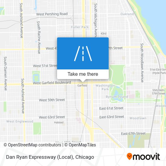 Dan Ryan Expressway (Local) map