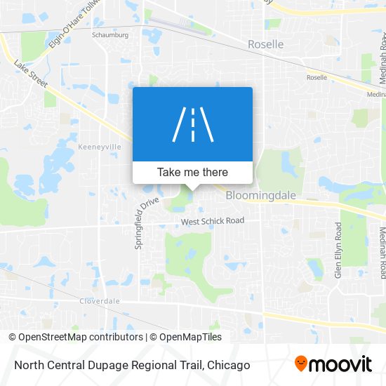 Mapa de North Central Dupage Regional Trail