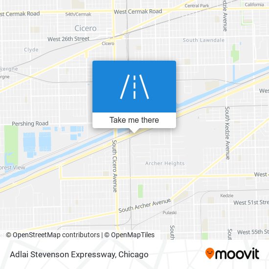 Adlai Stevenson Expressway map