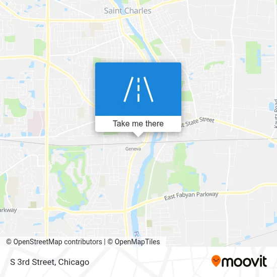 S 3rd Street map