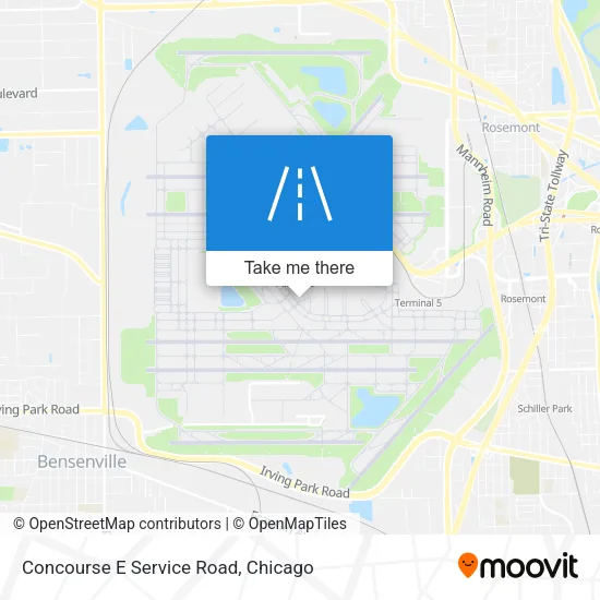 Concourse E Service Road map