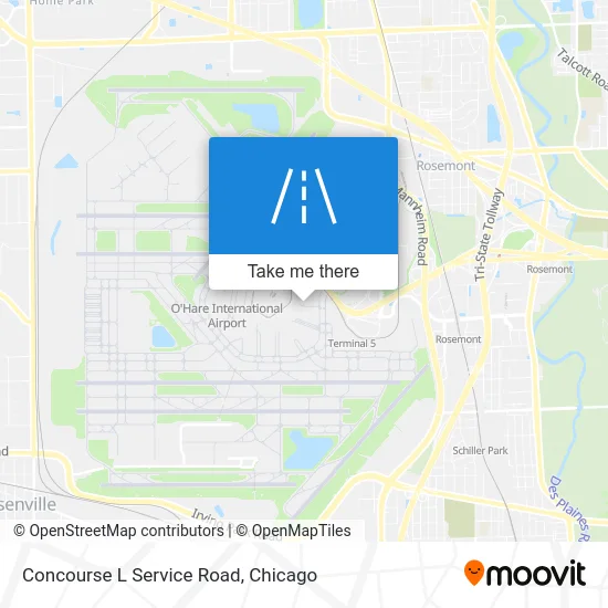 Concourse L Service Road map